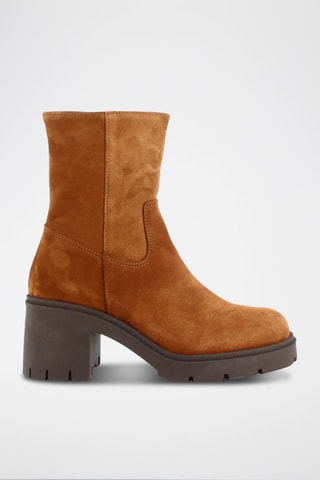 Nubuck Enkellaarzen Amaya - Camel