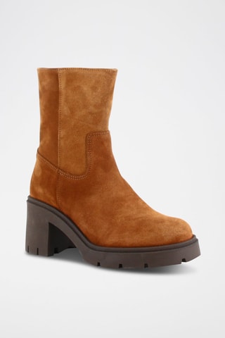 Nubuck Enkellaarzen Amaya - Camel