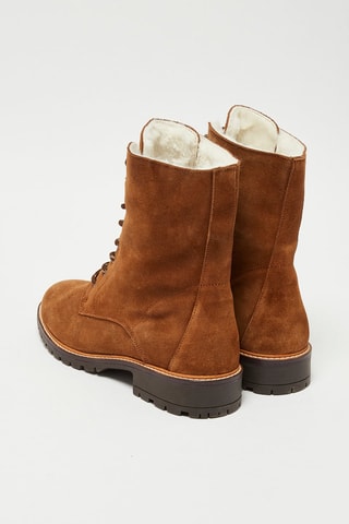Gevoerde Nubuck Enkellaarzen Cosyette - Beige