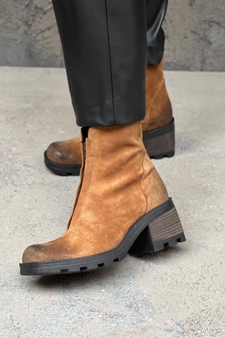 Bottines en nubuck Gita - Camel