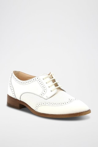 Richelieus en cuir Vaillant Blanc