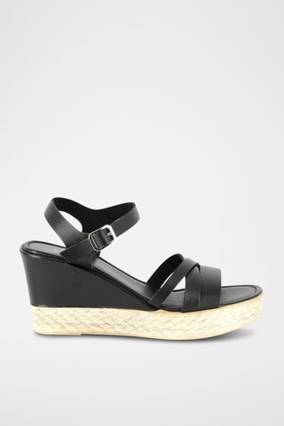 Sandalen met Sleehak Robyn - Zwart