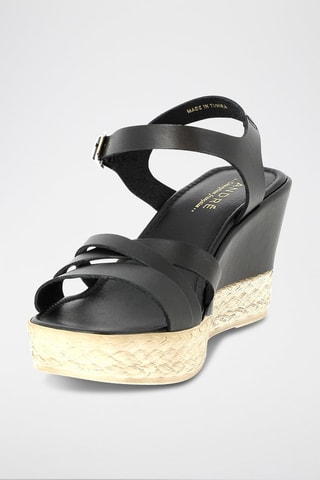 Sandalen met Sleehak Robyn - Zwart
