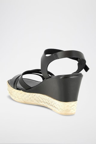Sandalen met Sleehak Robyn - Zwart