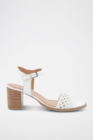 Leren Sandalen met Hak Resplandissante - Wit