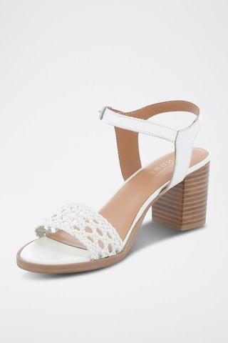 Leren Sandalen met Hak Resplandissante - Wit