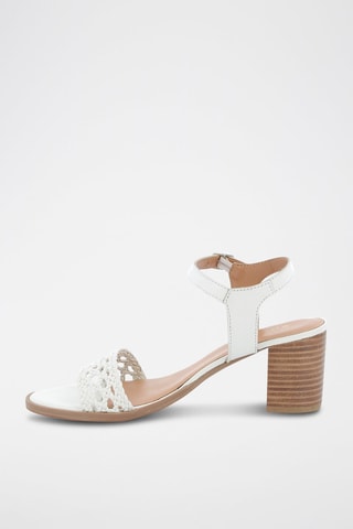 Leren Sandalen met Hak Resplandissante - Wit