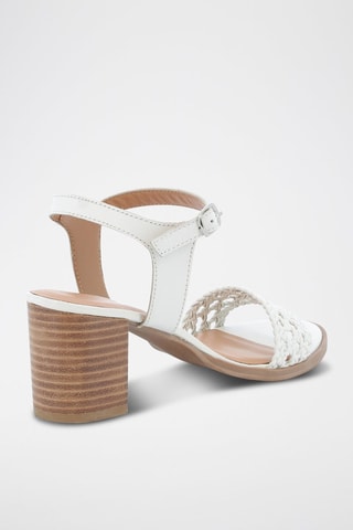 Leren Sandalen met Hak Resplandissante - Wit