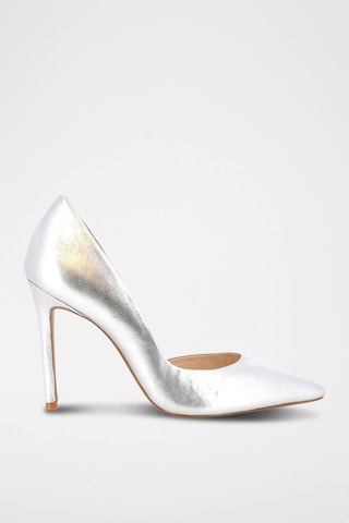 Leren Pumps Envoutante Zilverkleurig
