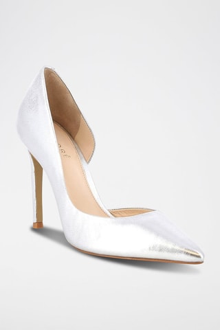 Leren Pumps Envoutante Zilverkleurig