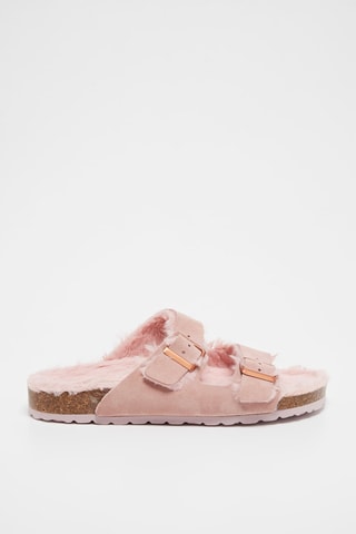 Gevoerde Nubuck Muiltjes Winnie - Roze