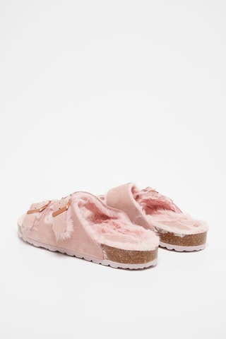 Gevoerde Nubuck Muiltjes Winnie - Roze