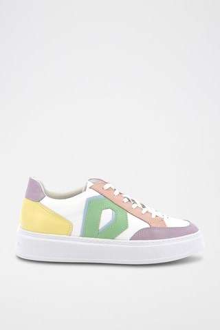 Leren Sneakers Lilac Wit