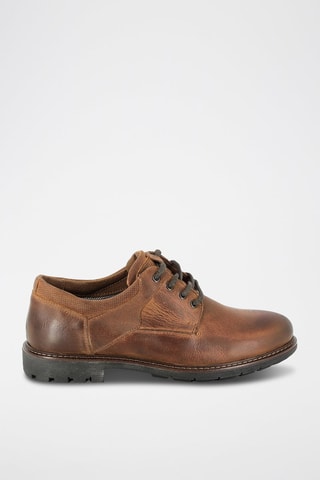 Derbies em couro Padra - Castanho