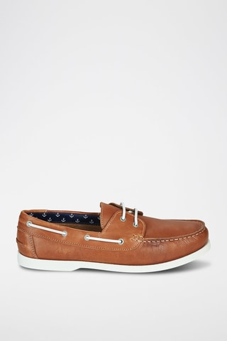 Leren Bootschoenen Nauting - Camel
