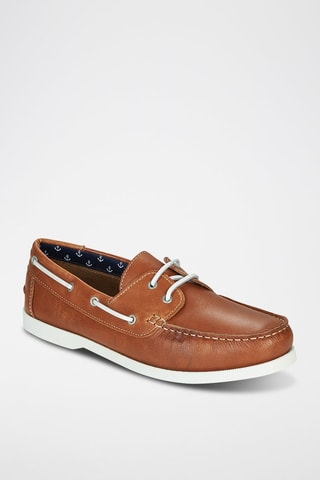 Leren Bootschoenen Nauting - Camel