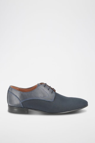 Derbies em couro Steven - Azul-marinho