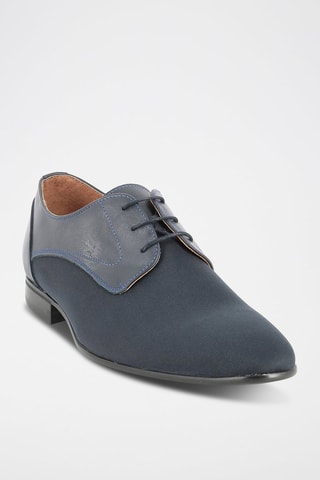 Derbies em couro Steven - Azul-marinho