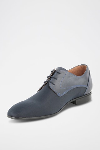Derbies em couro Steven - Azul-marinho