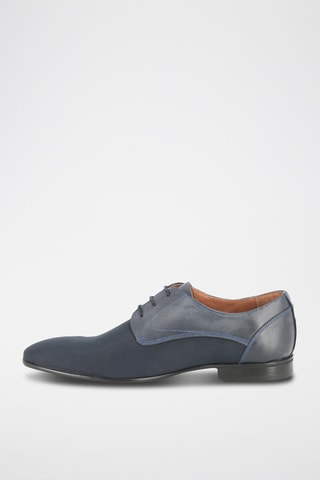 Derbies em couro Steven - Azul-marinho