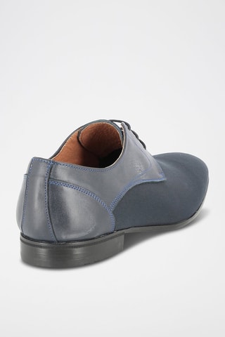 Derbies em couro Steven - Azul-marinho
