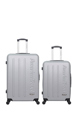 Valise semaine et valise grand volume Bronx (M/L) - 65/75 cm - Argenté