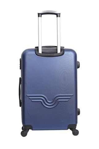 Mala média Brooklyn (M) - 60 cm  - Preto, azul e prateado