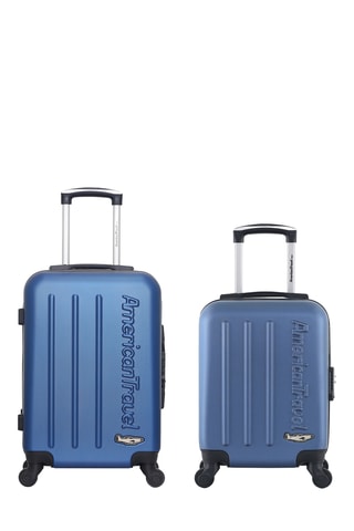 Valise XXS et valise cabine Bronx (XXS/S) - 55/46 cm  - Bleu, gris et noir