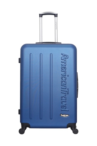 Set de 3 valises Bronx  - 46/55/75 cm - Bleu et rouge