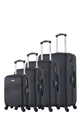 Set de 4 valises Queens-M (XS/S/M/L) - 46/55/65/75 cm  - Noir