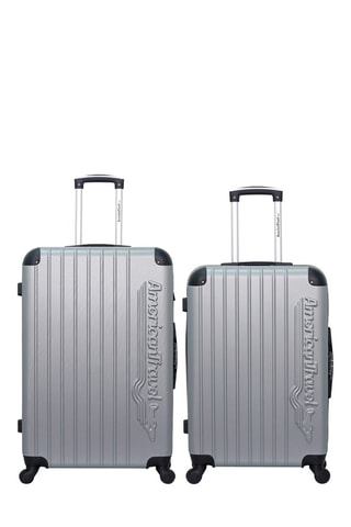  Valise semaine et valise grand volume Budapest (M/L) - 65/75 cm  - Noir, argenté et gris