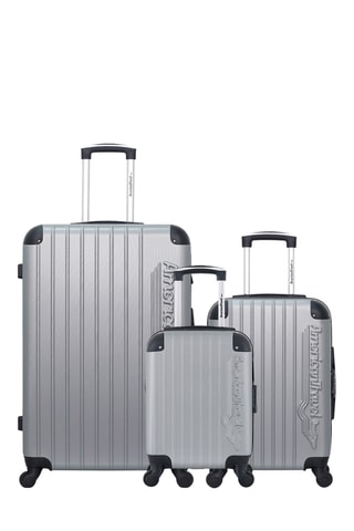 Set de 3 valises Budapest (XXS/S/L) - 46/55/75 cm - Gris