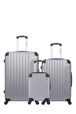  Set de 3 valises Budapest (XXS/M/L) - 46/65/75 cm  - Noir et gris