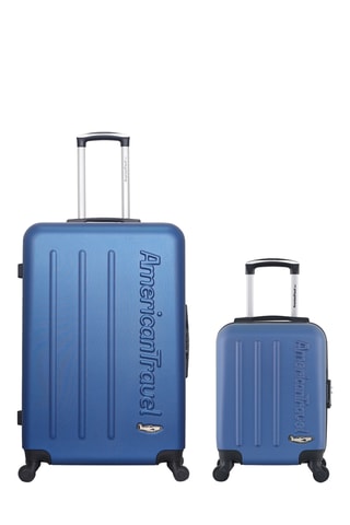 Valise grand volume et valise cabine low-cost Bronx  - 75/46 cm - Bleu