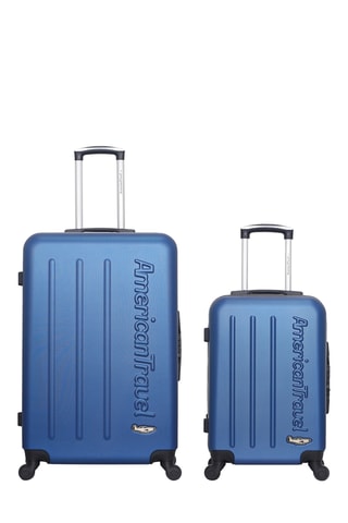 Valise cabine et valise grand volume Bronx  - 55/75 cm - Bleu