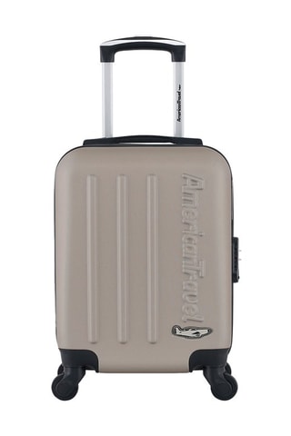 Mala de cabine low cost Bronx (XS) - 46 cm  - Preto, bege e prateado