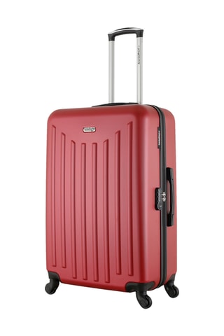 Valise grand volume Brooklyn (L) - 75 cm  - Blanc, noir et rouge