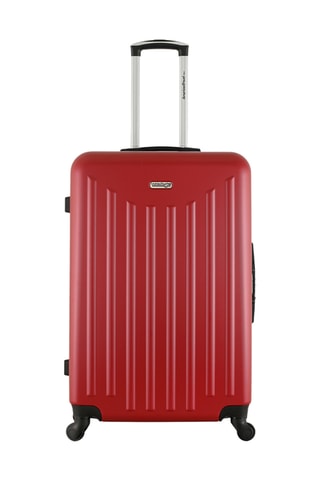 Valise grand volume Brooklyn (L) - 75 cm  - Blanc, noir et rouge