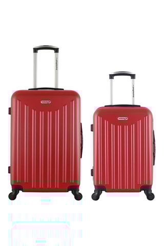 Valise cabine et valise semaine Brooklyn (S/M) - Rouge - 55/65 cm - Bordeaux