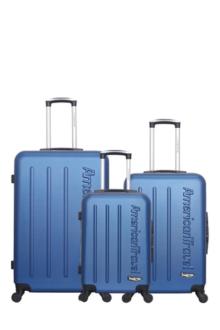 Set de 3 valises Bronx  - 75/65/55 cm - Bleu