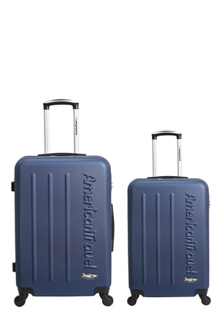 Valise cabine et valise semaine Bronx - 55/65 cm  - Bleu