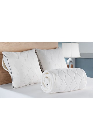 Surmatelas mi-ferme mémoire de forme polyester