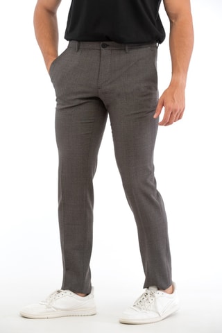 Pantalon slim en laine - Gris - Incotex