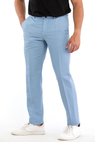 Chino en lin - Bleu clair - Incotex