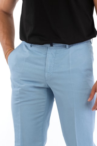 Chino en lin - Bleu clair - Incotex