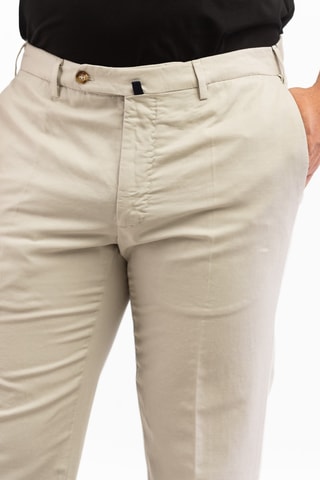 Chino en lin - Gris clair - Incotex