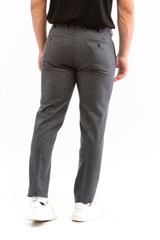 Pantalon en laine - Gris chiné - Incotex
