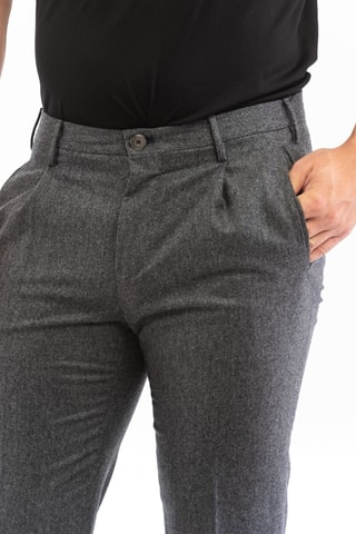 Pantalon en laine - Gris chiné - Incotex