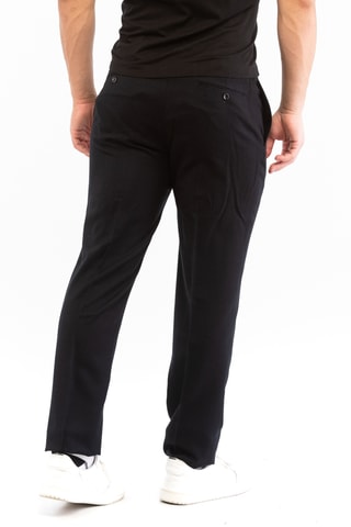 Pantalon en laine vierge - Bleu foncé - Incotex