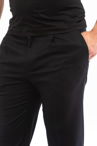 Pantalon en laine vierge - Bleu foncé - Incotex